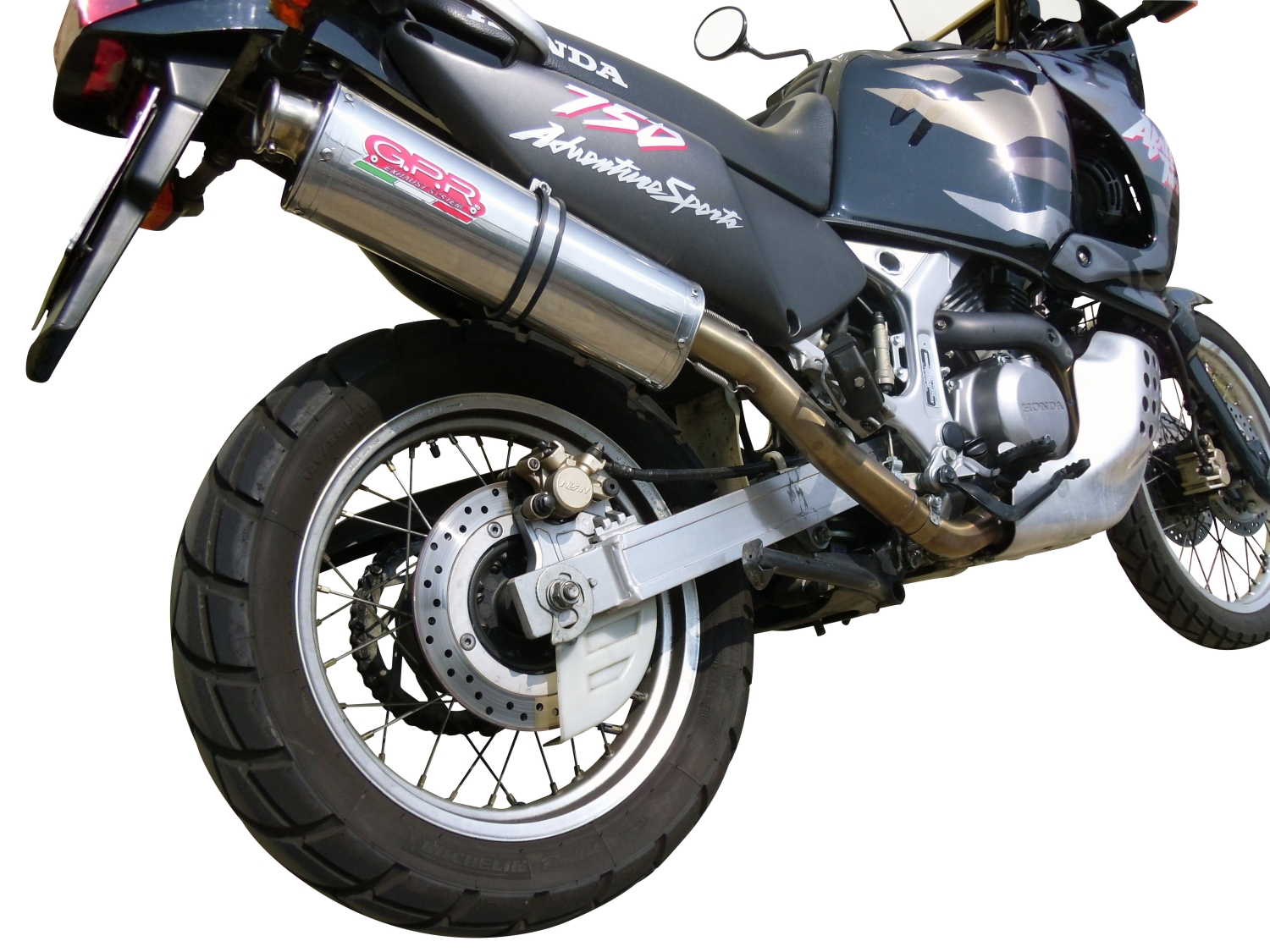 Honda Africa Twin XRV 750 RD07 1993-2003, Trioval, Slip-on exhaust including removable db killer and link pipe 