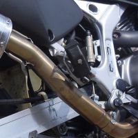 Honda Africa Twin XRV 750 RD07 1993-2003, Satinox , Slip-on exhaust including removable db killer and link pipe 