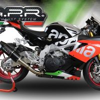 Aprilia Tuono 1100 V4 Rr 2017-2020, Furore Evo4 Nero, Slip-on exhaust including link pipe and removable db killer 