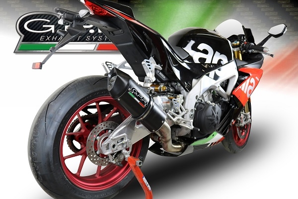 GPR exhaust compatible with  Aprilia Tuono 1100 V4 Rr 2017-2020, Furore Nero, Slip-on exhaust including link pipe 