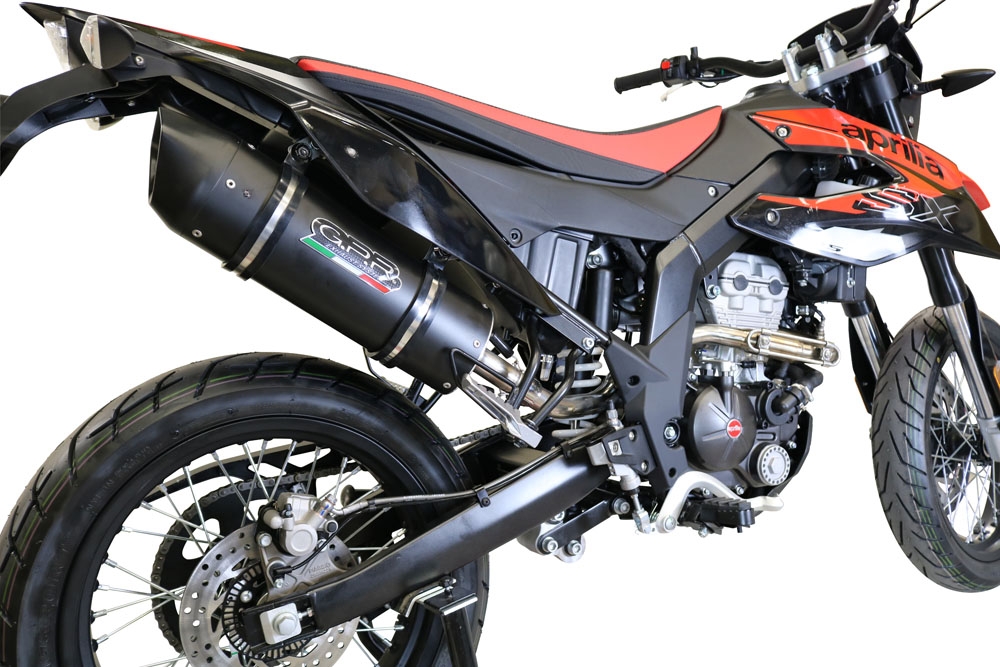 Aprilia Rx 125 2018-2020, Furore Evo4 Nero, Slip-on exhaust including removable db killer and link pipe 