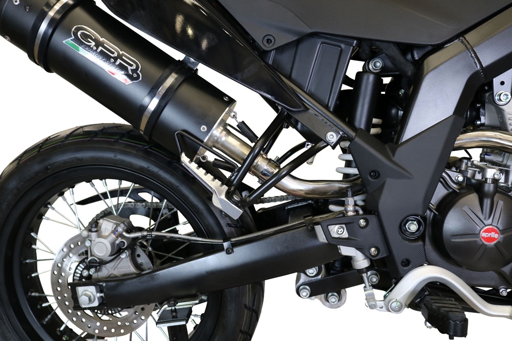 Aprilia Rx 125 2018-2020, Furore Evo4 Nero, Slip-on exhaust including removable db killer and link pipe 