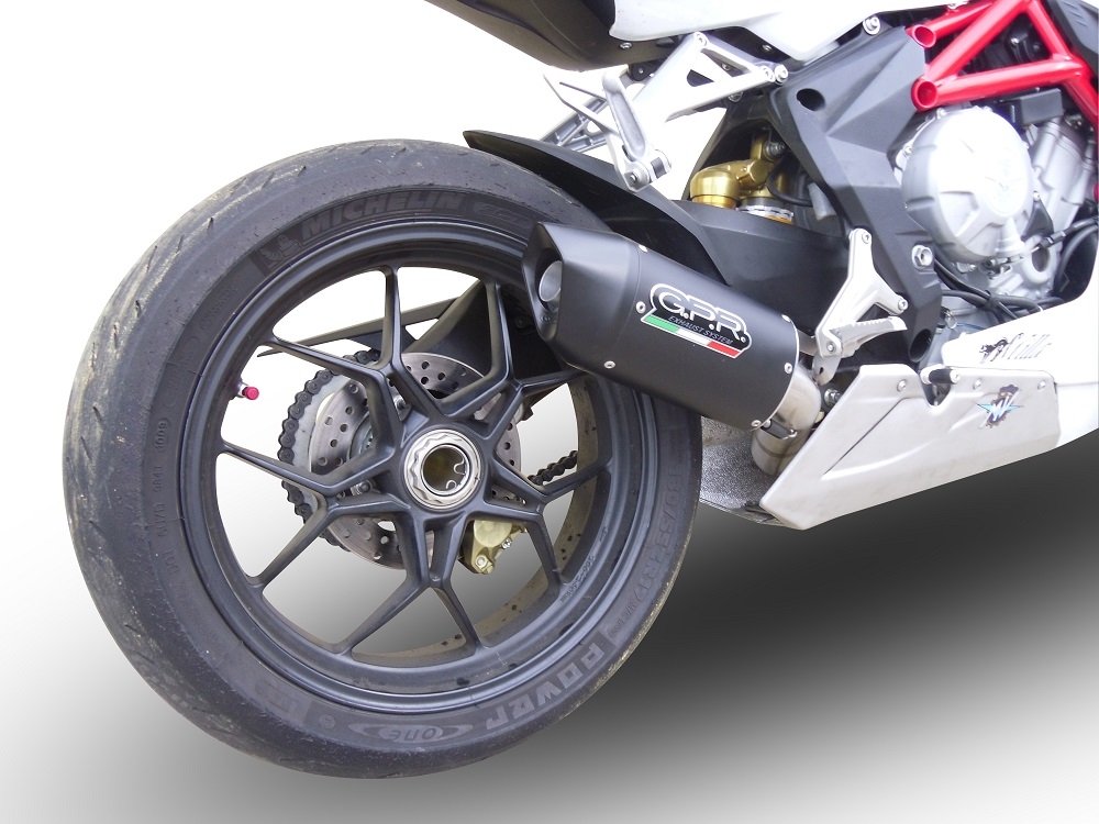 Mv Agusta Brutale 675 2012-2015, Furore Nero, Slip-on exhaust including removable db killer and link pipe 