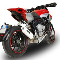 GPR exhaust compatible with  Mv Agusta Rivale / Stradale 800 2014-2016, Albus Ceramic, Slip-on exhaust including removable db killer and link pipe 