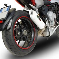 GPR exhaust compatible with  Mv Agusta Rivale / Stradale 800 2014-2016, Albus Ceramic, Slip-on exhaust including removable db killer and link pipe 