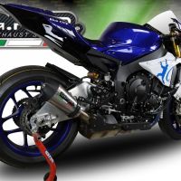 Yamaha R1 2015-2016, Gpe Ann. titanium, Slip-on exhaust including removable db killer and link pipe 