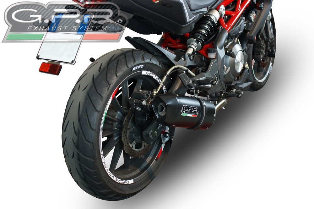 Benelli Bn 302 S 2017-2020, Furore Evo4 Nero, Slip-on exhaust including removable db killer and link pipe 