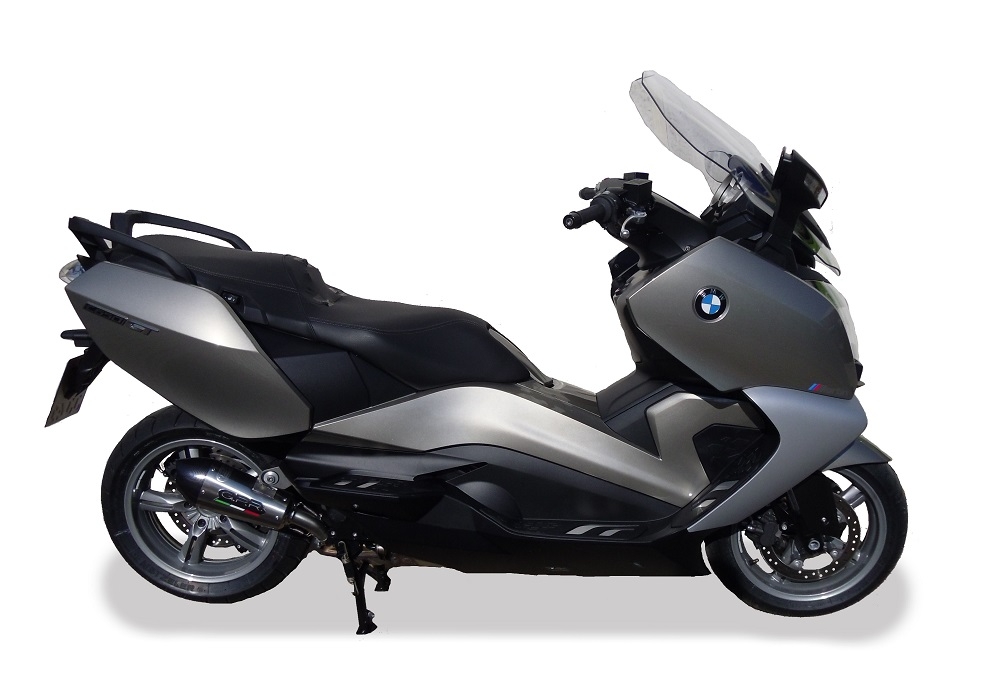 Bmw C650GT 2012-2015, Gpe Ann. titanium, Slip-on exhaust including removable db killer and link pipe 