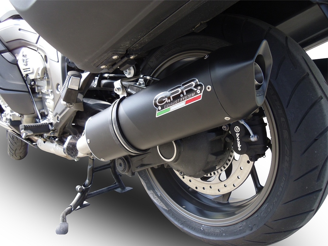 GPR exhaust compatible with  Bmw K1600GT 2010-2016, Furore Nero, Dual slip-on including removable db killers and link pipes 