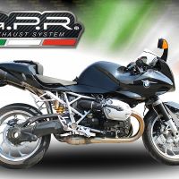 GPR exhaust compatible with  Bmw R1200S 2006-2008, Furore Nero, Dual slip-on including removable db killers and link pipes 