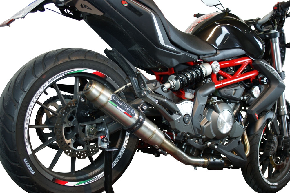 Benelli Bn 302 S 2015-2016, Deeptone Inox, Slip-on exhaust including removable db killer and link pipe 