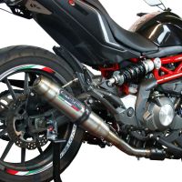 Benelli Bn 302 S 2017-2020, Deeptone Inox, Slip-on exhaust including removable db killer and link pipe 