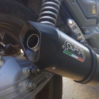 Moto Guzzi Breva 750 2003-2009, Furore Nero, Dual slip-on including removable db killers and link pipes 