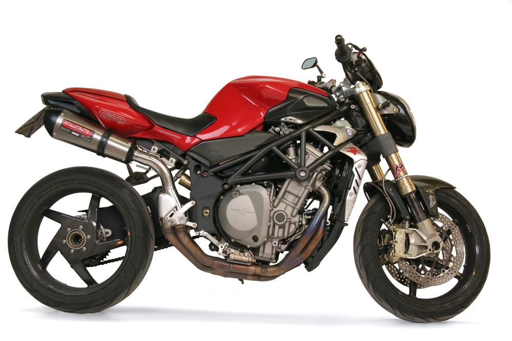 Mv Agusta Brutale 750 S 2000-2006, Gpe Ann. titanium, Slip-on exhaust including removable db killer and link pipe 