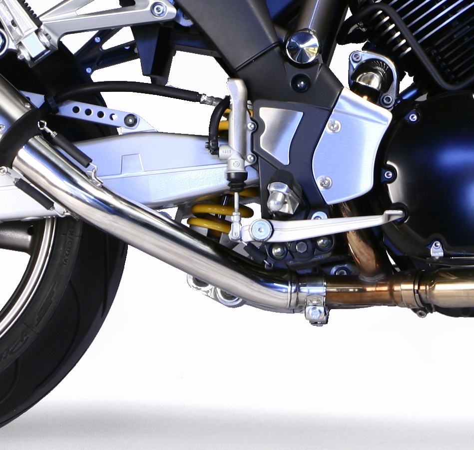 GPR exhaust compatible with  Yamaha Bt Bulldog 1100 2002-2007, Satinox , Dual slip-on including removable db killers and link pipes 