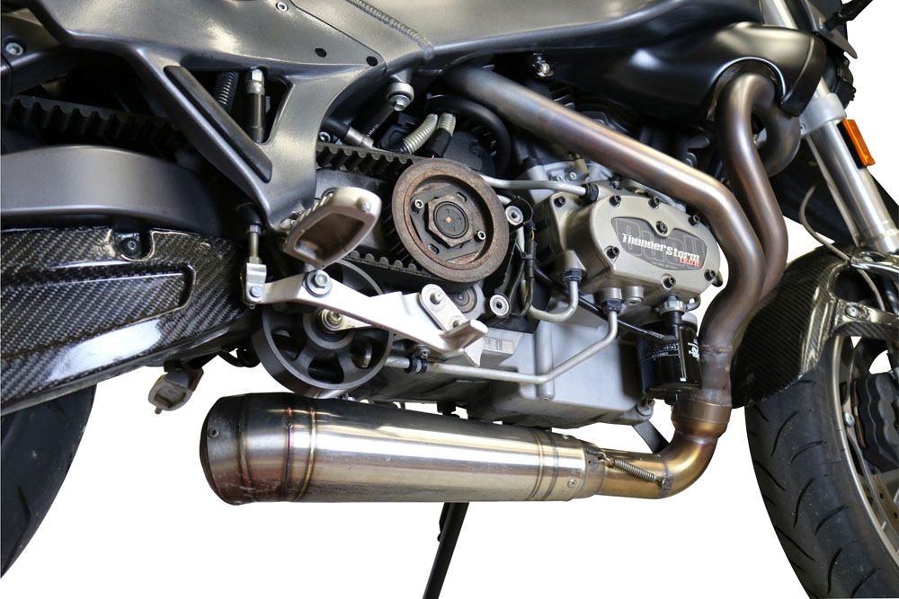 Buell UlySseses Xb 12 X 2008-2011, Powercone Evo, Slip-on exhaust including removable db killer and link pipe 