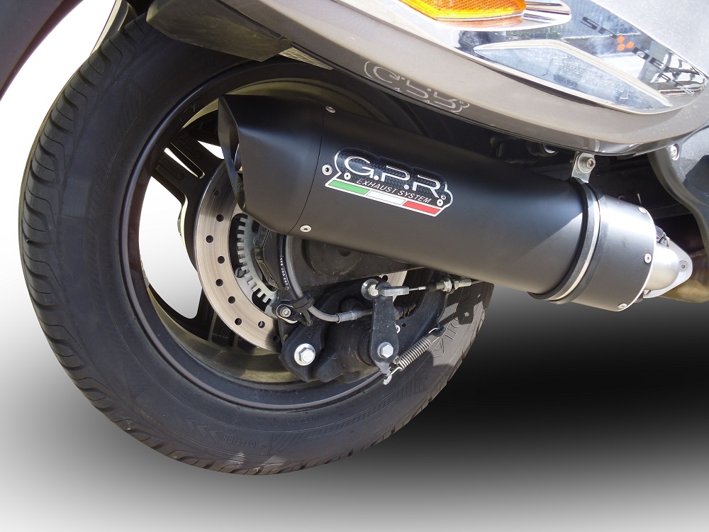 GPR exhaust compatible with  Can Am Spyder 1000 Rs - RSs  2013-2016, Furore Nero, Slip-on exhaust including removable db killer and link pipe 