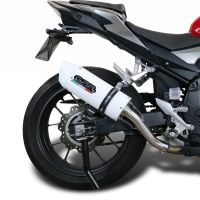 Honda CB500X 2013-2015, Albus Ceramic, Slip-on exhaust including removable db killer and link pipe 