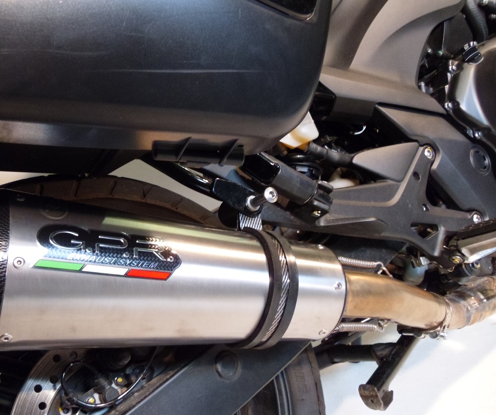 GPR exhaust compatible with  Honda CBF1000 CBF1000ST 2010-2016, Satinox , Slip-on exhaust including removable db killer and link pipe 