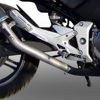 GPR exhaust compatible with  Honda CBF500 2004-2007, Satinox , Slip-on exhaust including removable db killer and link pipe 