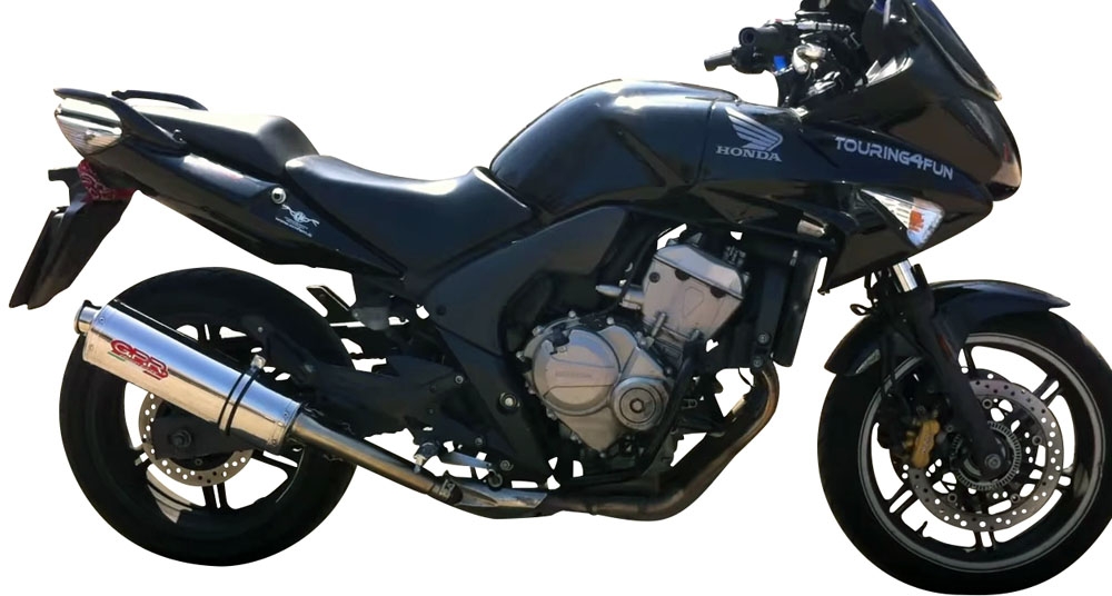 GPR exhaust compatible with  Honda CBF600S 2007-2012, Trioval, Slip-on exhaust including removable db killer and link pipe 