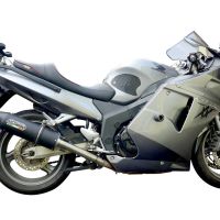 GPR exhaust compatible with  Honda Cbr1100XX Superblackbird - X Eleven  1997-2006, Furore Poppy, Dual slip-on including removable db killers and link pipes 