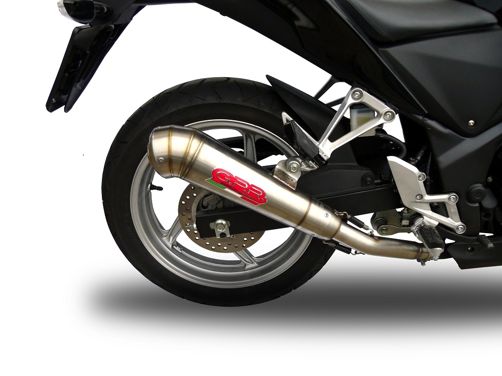 Honda CBR250R 2010-2014, Powercone Evo, Slip-on exhaust including removable db killer and link pipe 