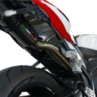 Exhaust system compatible with Honda Cbr 600 Rr 2003-2004, Tiburon Poppy, Homologated legal slip-on exhaust including removable db killer, link pipe and catalyst 