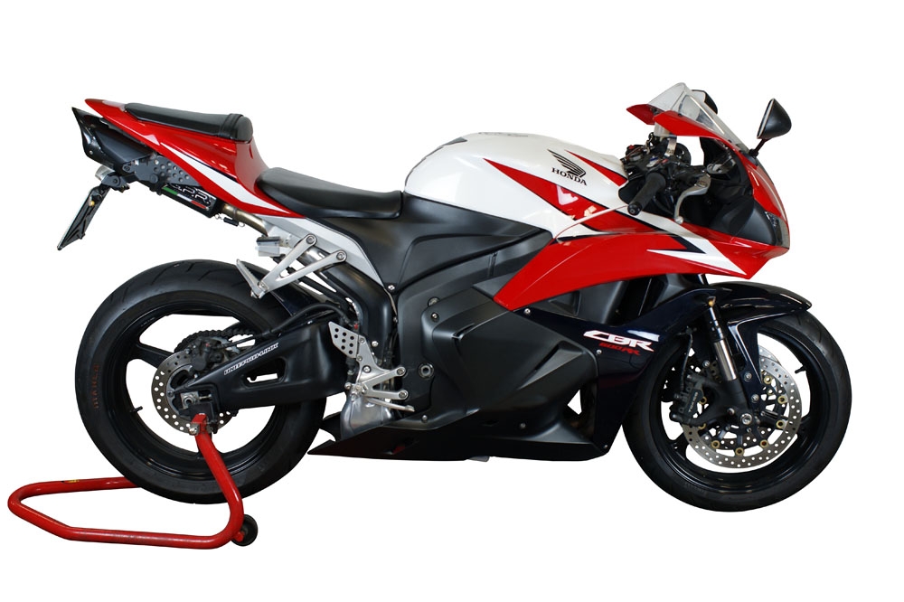 Honda CBR600RR 2003-2004, Tiburon Poppy, Slip-on exhaust including removable db killer and link pipe 