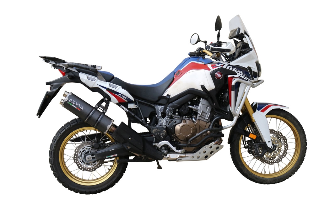 Honda CRF1000L Africa Twin 2015-2017, Dual Poppy, Slip-on exhaust including removable db killer and link pipe 