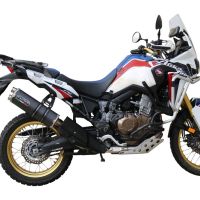 Honda CRF1000L Africa Twin 2018-2020, Dual Poppy, Slip-on exhaust including removable db killer and link pipe 