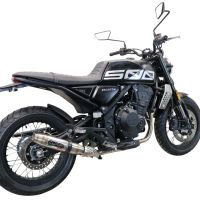 Brixton Crossfire 500 X  2020-2021, Deeptone Inox, Slip-on exhaust including removable db killer and link pipe 