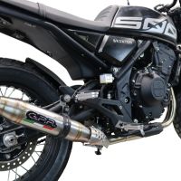 Brixton Crossfire 500 X  2022-2023, Deeptone Inox, Slip-on exhaust including removable db killer and link pipe 