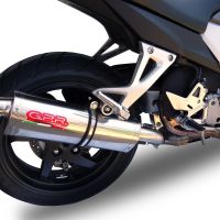 GPR exhaust compatible with  Honda Crossrunner 800 VFR800X 2011-2014, Trioval, Slip-on exhaust including removable db killer and link pipe 