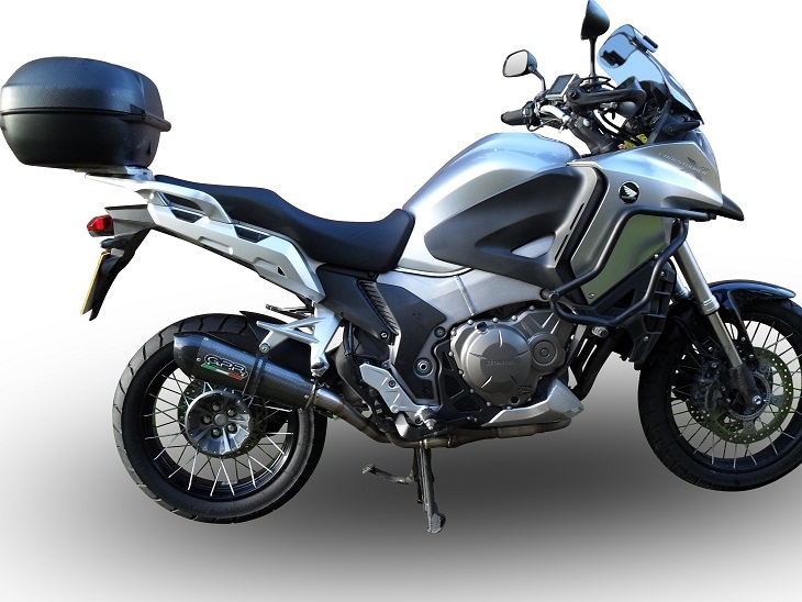 Honda VFR1200X Crosstourer 2011-2016, Gpe Ann. titanium, Slip-on exhaust including removable db killer and link pipe 