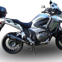 Honda VFR1200X Crosstourer 2011-2016, Gpe Ann. titanium, Slip-on exhaust including removable db killer and link pipe 