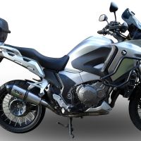 Honda VFR1200X Crosstourer 2017-2020, Furore Evo4 Nero, Slip-on exhaust including removable db killer and link pipe 