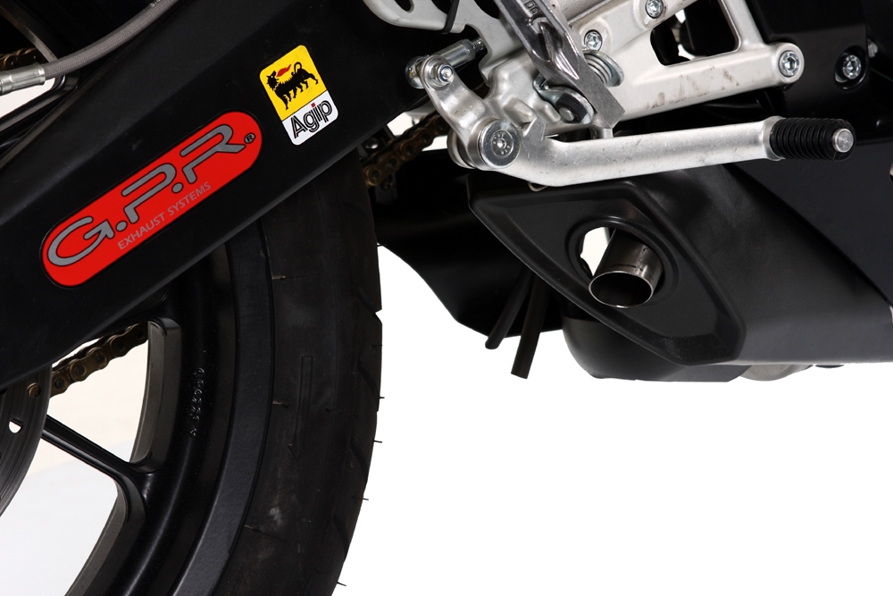 Exhaust system compatible with Derbi Gpr 125 2009-2010, Alluminio Ghost, Homologated legal full system exhaust, including removable db killer and catalyst 