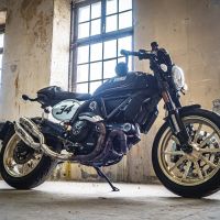 Ducati Scrambler 803 2017-2020, Deeptone Inox, Dual slip-on exhausts including removable db killers and link pipes 