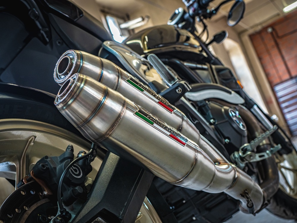 Ducati Scrambler 803 2017-2020, Deeptone Inox, Dual slip-on exhausts including removable db killers and link pipes 