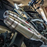 Ducati Scrambler 803 2017-2020, Deeptone Inox, Dual slip-on exhausts including removable db killers and link pipes 