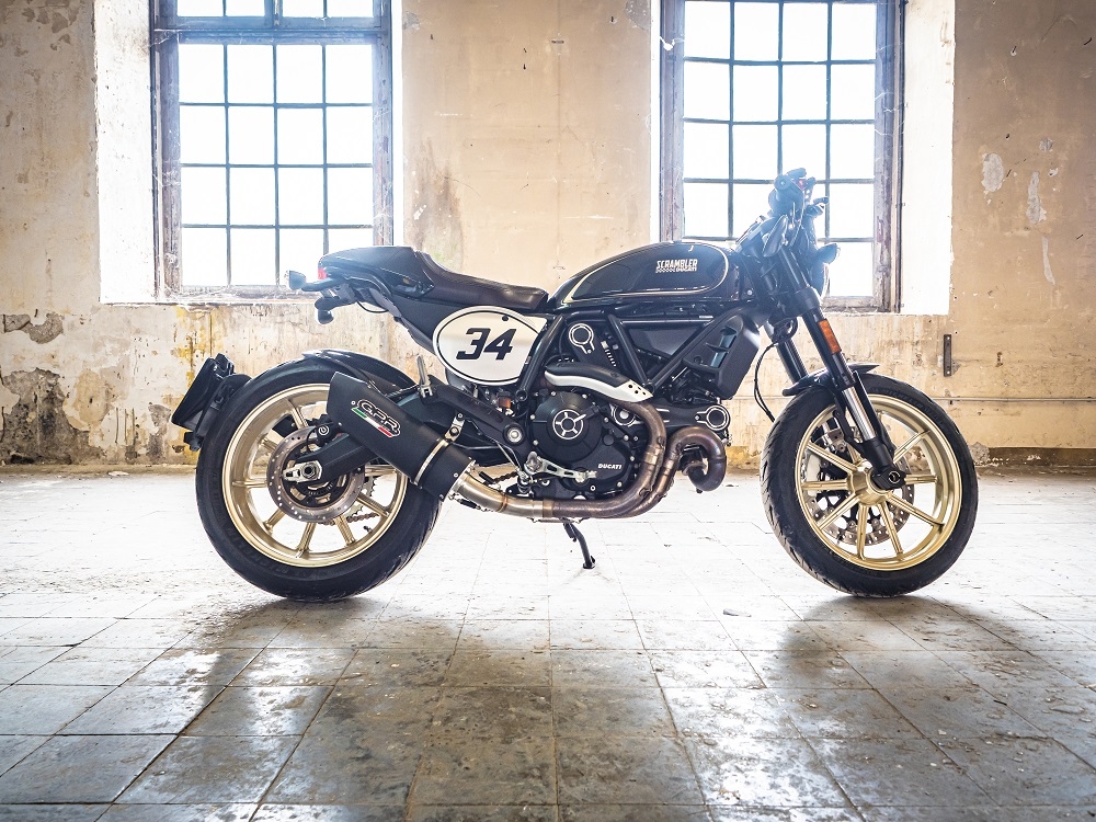 Ducati Scrambler 803 2017-2020, Furore Poppy, Slip-on exhaust including link pipe and removable db killer 