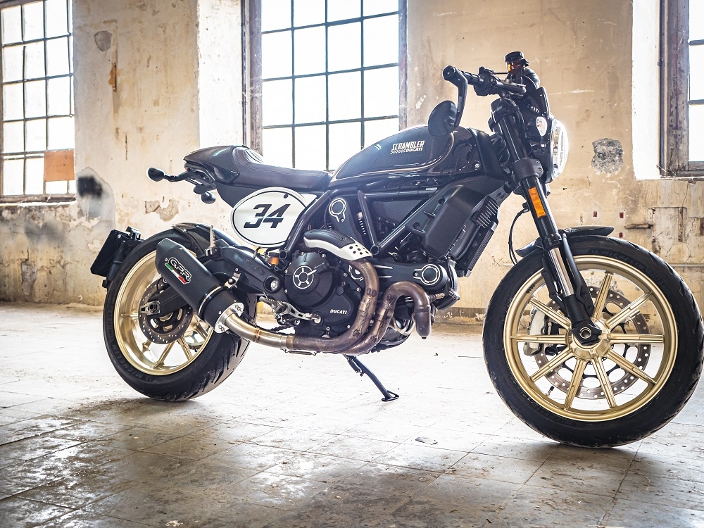 Ducati Scrambler 803 2015-2016, Furore Nero, Slip-on exhaust including removable db killer and link pipe 