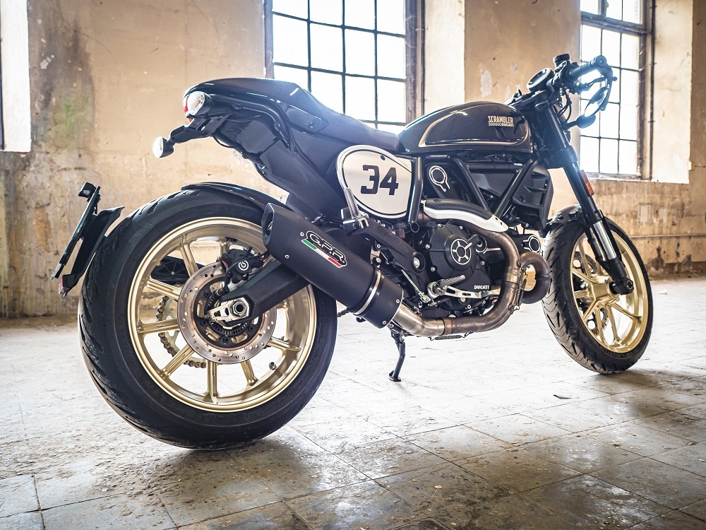 Ducati Scrambler 803 2015-2016, Furore Nero, Slip-on exhaust including removable db killer and link pipe 