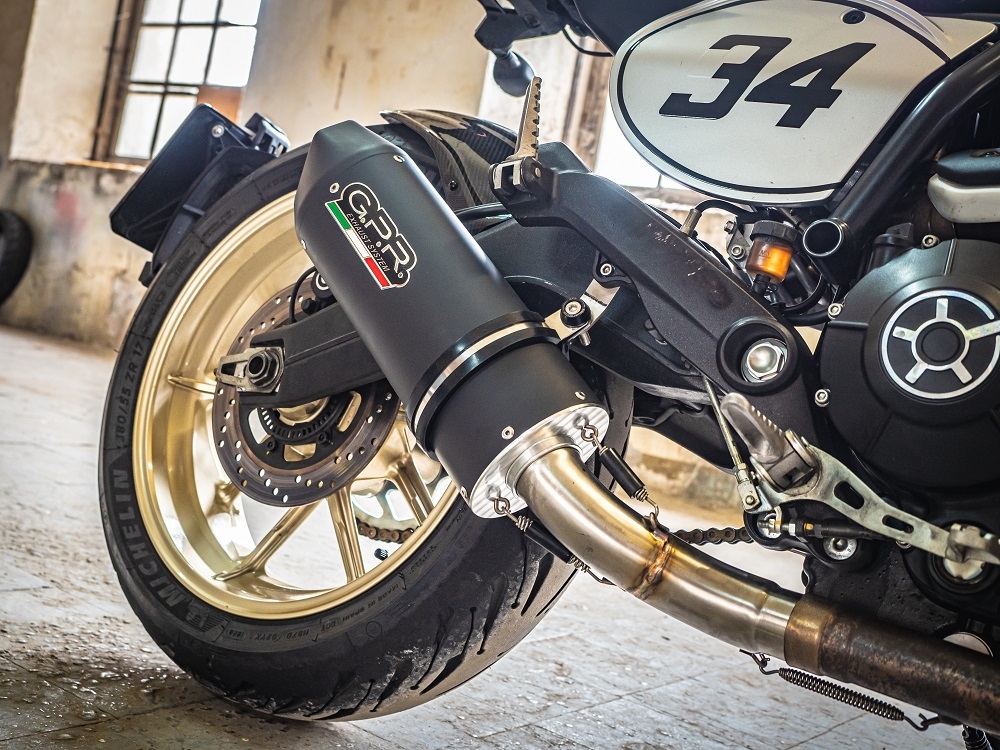 Ducati Scrambler 803 2015-2016, Furore Nero, Slip-on exhaust including removable db killer and link pipe 