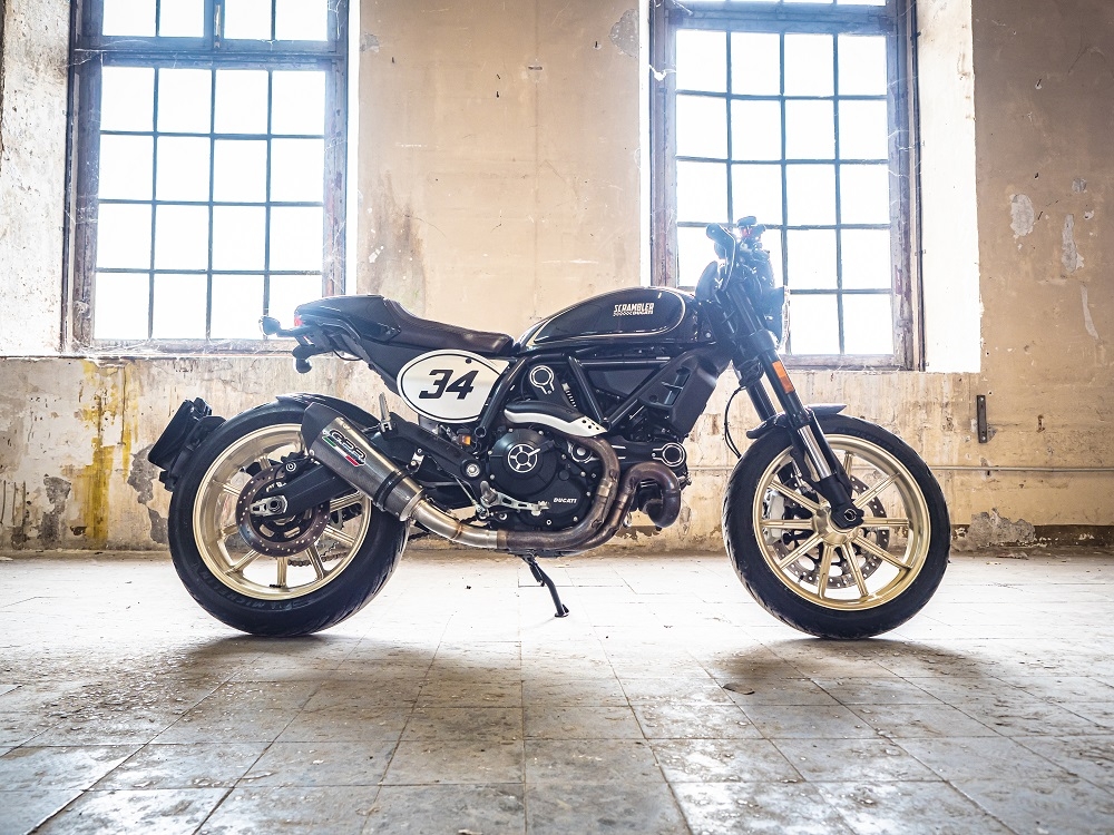 Ducati Scrambler 803 2015-2016, Gpe Ann. Poppy, Slip-on exhaust including removable db killer and link pipe 