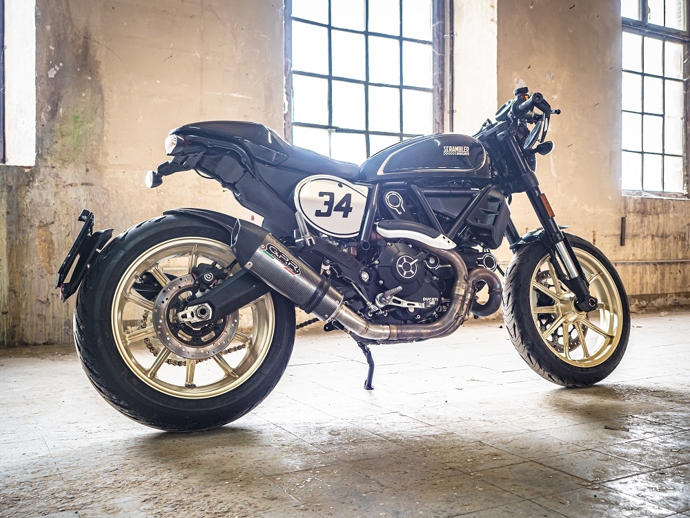 Ducati Scrambler 803 2015-2016, Gpe Ann. Poppy, Slip-on exhaust including removable db killer and link pipe 