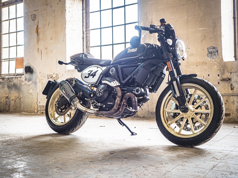 Ducati Scrambler 803 2015-2016, Gpe Ann. Poppy, Slip-on exhaust including removable db killer and link pipe 