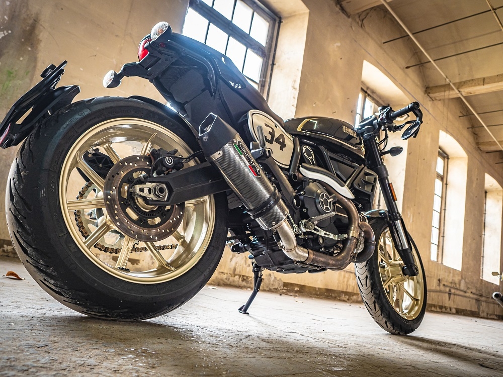 Ducati Scrambler 803 2015-2016, Gpe Ann. Poppy, Slip-on exhaust including removable db killer and link pipe 