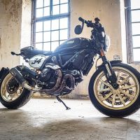 Ducati Scrambler 803 2015-2016, M3 Black Titanium, Slip-on exhaust including removable db killer and link pipe 